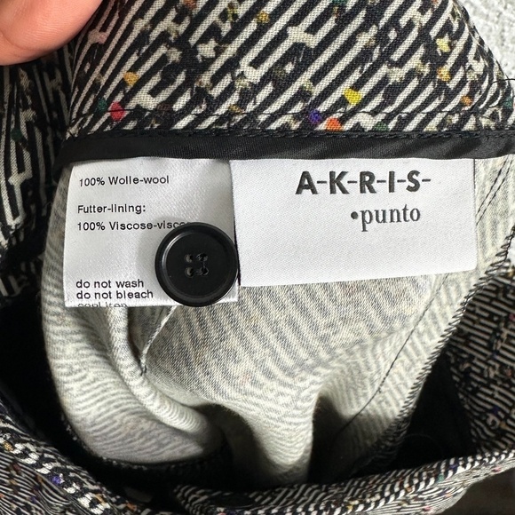 Akris Punto Multicolor Wool Trouser Pant SZ 2 - Picture 4 of 6